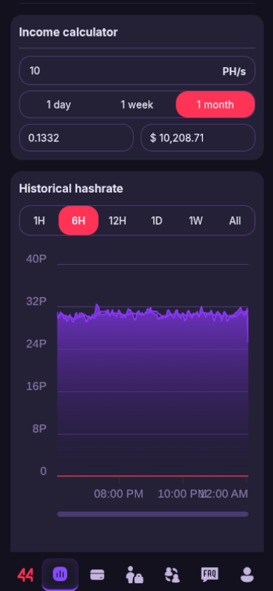 Payout history